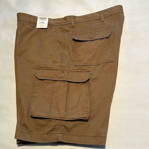 Brown Cargo Shorts Mens 46 Signature Levi Strauss - Picture 1 of 5
